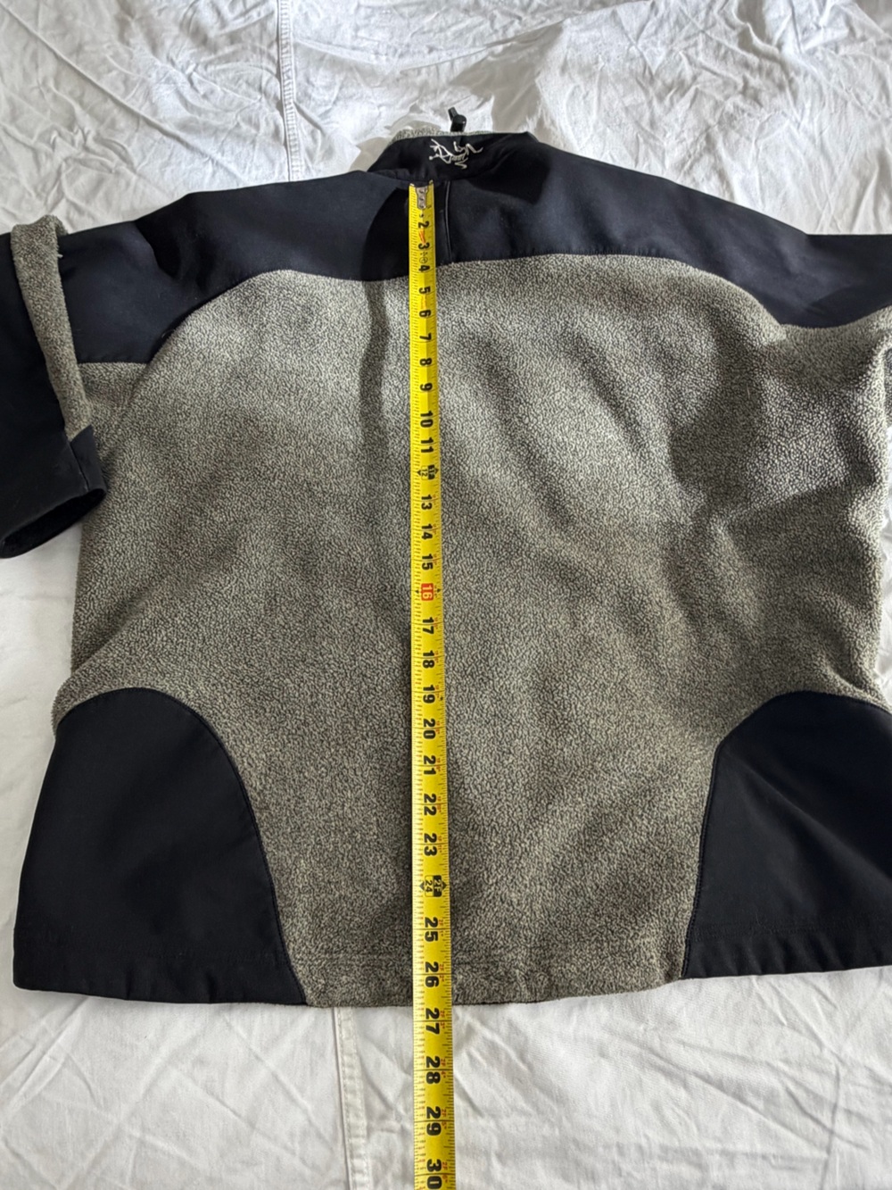 vintage Arc’teryx men’s L early 2000s hybrid fleece jacket grey/green &black - Picture 9 of 11